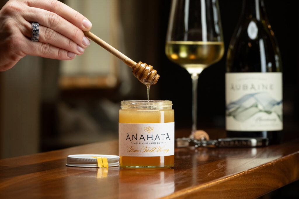 Anahata Vineyard honey and Chardonnay.